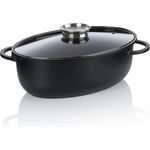 kela Bräter oval ATURA 8 Liter, Dutch Oven, Gussbräter mit Deckel für Induktion, keramisch beschichtet, PFAS-frei, hitzebeständig bis 230°C