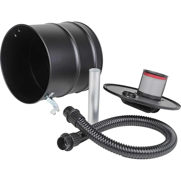 vhbw Aschefilter-Set für Bosch Alpha 29, 231, 24, 25, 31, 232, 30, inkl. Schlauch, Staubsauger-Rohr, Filterkartusche, 18 l Volumen, schwarz/silber – Bild 9