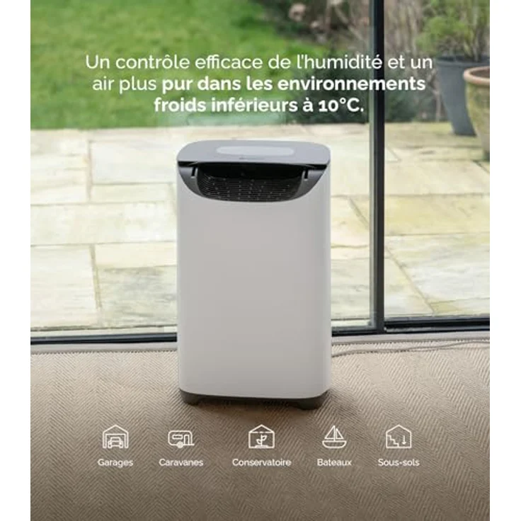 MEACO DD8L Pro Luftentfeuchter – Schnelles Trocknen der Wäsche, App-Steuerung, anpassbarer Stromverbrauch, geeignet für kalte Umgebungen, antibakterieller Ionisator, ideal für Boote, Wohnwagen und Garagen – Bild 2
