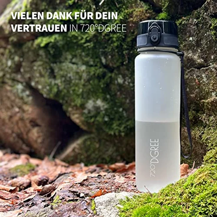 Trinkflasche Wasserflasche Fruchteinsatz 0,65L - BPA-Frei uberBottle 720 DGREE champagne – Bild 4