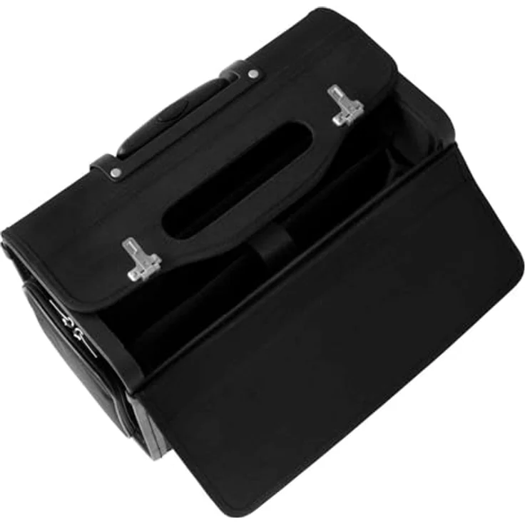 D&N Koffer Business & Travel 1680D Polyester, Laptopfach, Schwarz (28 l, S) – Bild 2
