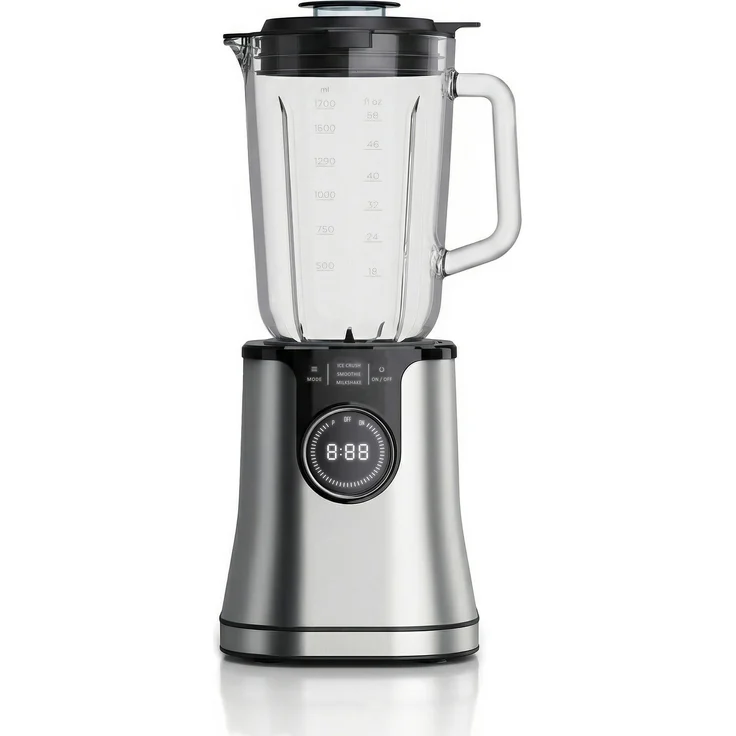 Arendo Hochleistungsmixer mit 1,7L Glasbehälter, 1400W Edelstahl Power Mixer, 20.000 U/min, 10 Leistungsstufen, Pulsfunktion, sicherer Stand mit Saugnäpfen