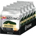 Tassimo Jacobs Espresso Classico, Kaffee, Kaffeekapsel, gemahlener Röstkaffee, 5 x 16 T-Discs