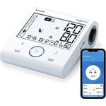 Beurer BM 96 Cardio Blutdruckmessgerät mit EKG-Funktion, Blutdruck- und Pulsmessung am Oberarm, zur Erkennung von Vorhofflimmern (AFib) zur Schlaganfallprävention, für Umfänge von 22-42 cm