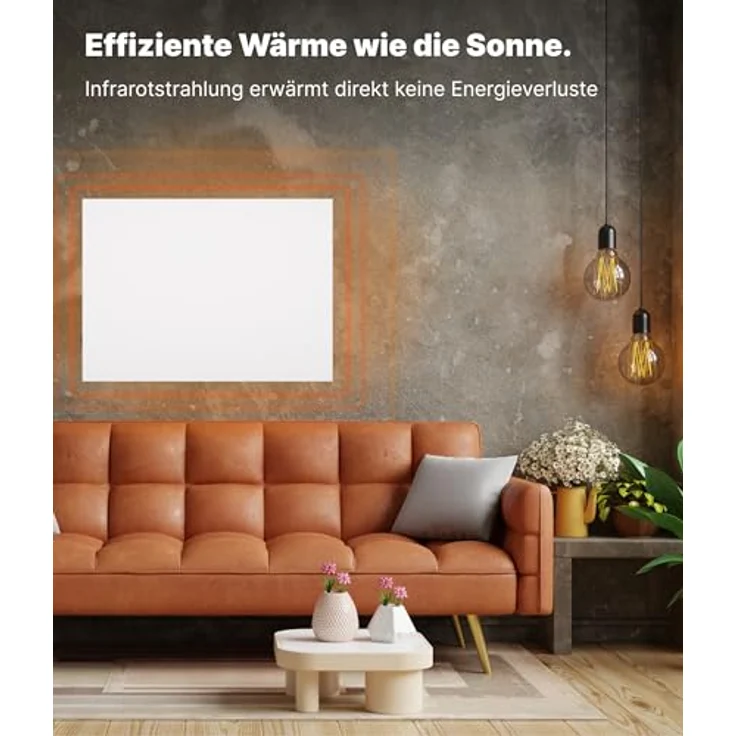 Viesta H400 Infrarotheizung - Viesta TH12 Thermostat, wandmontierte Heizplatte mit 400 W Leistung, Energiesparend, Carbon Crystal-Technologie, inkl. 2 Jahre Garantie – Bild 3