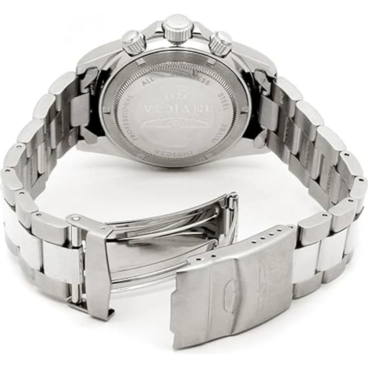 Invicta Speedway Edelstahl Herren Quarzuhrwerk, 39mm mit weißem Zifferblatt und 20 bar Wasserdichtigkeit – Bild 3