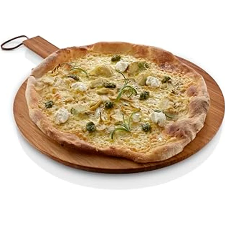 Eva Solo Schneidebrett Nordic Kitchen, FSC-zertifiziertes Bambusbrett, 35 cm x 46 cm, braun mit Lederriemen – Bild 4