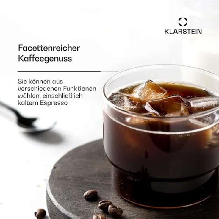 Klarstein SteelPresso Touch Siebträgermaschine – 20-Bar, 1350 W, Edelstahl, 1,5-L-Wassertank, Touch-Display, Integrierter Milchaufschäumer, Kompaktes Design, Kaffeemaschine – Bild 5