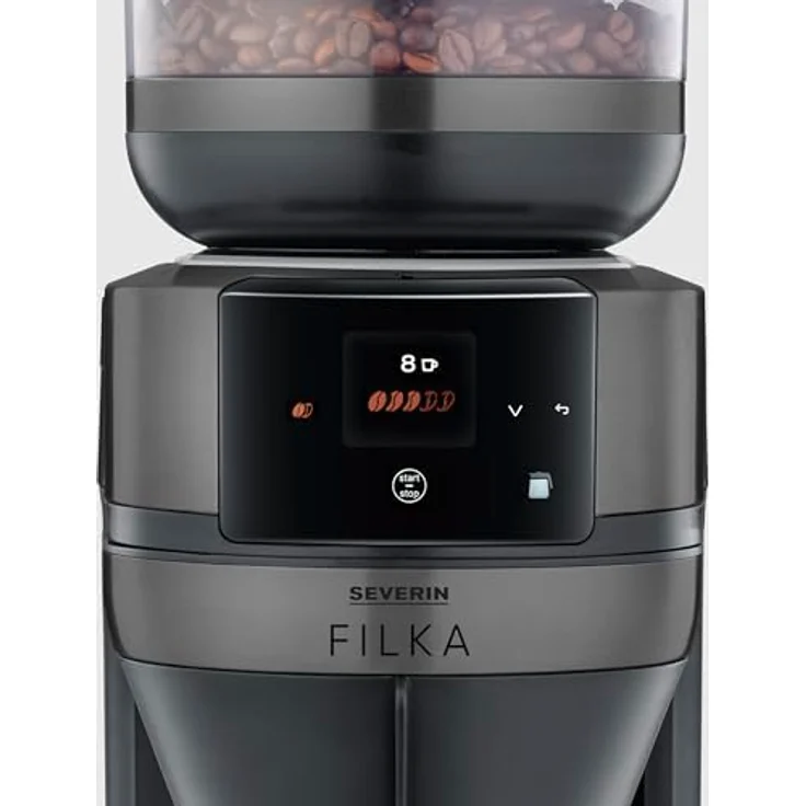 Severin FILKA 2.0 Kaffeemaschine mit Mahlwerk, 1,1l Kaffeekanne, Papier- und Permanentfilter 1x4 – Bild 5