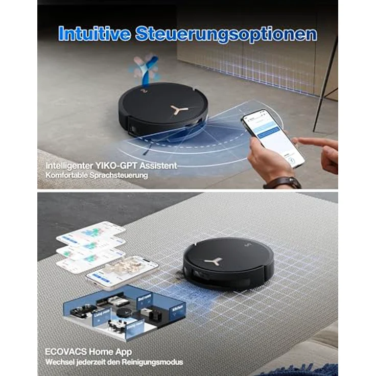 ECOVACS DEEBOT T50 MAX PRO OMNI Gen2, Nass-Trocken-Saugroboter mit BLAST Saugtechnologie, dToF LiDAR-System, ZeroTangle 2.0 und All-in-One OMNI-Station, mit Beutel – Bild 9