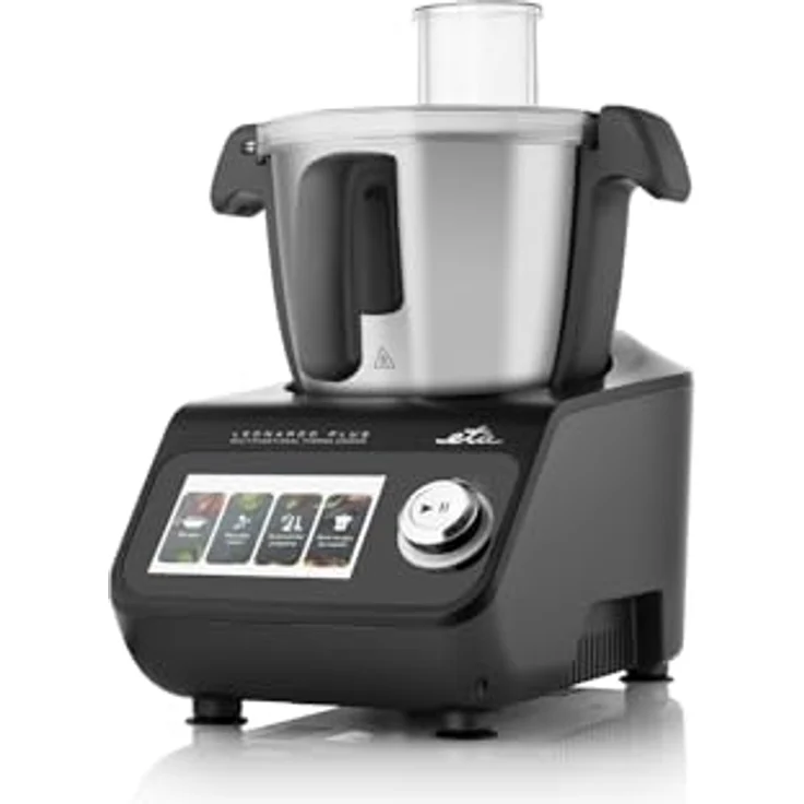 ETA Leonardo Plus I Küchenmaschine mit Kochfunktion und Waage I Dämpfen I Garen I 1000 W I 3.5l Edelstahlschüssel I LCD Display mit vielen integrierten Rezepten I 15 Funktionen I Schwarz – Bild 3