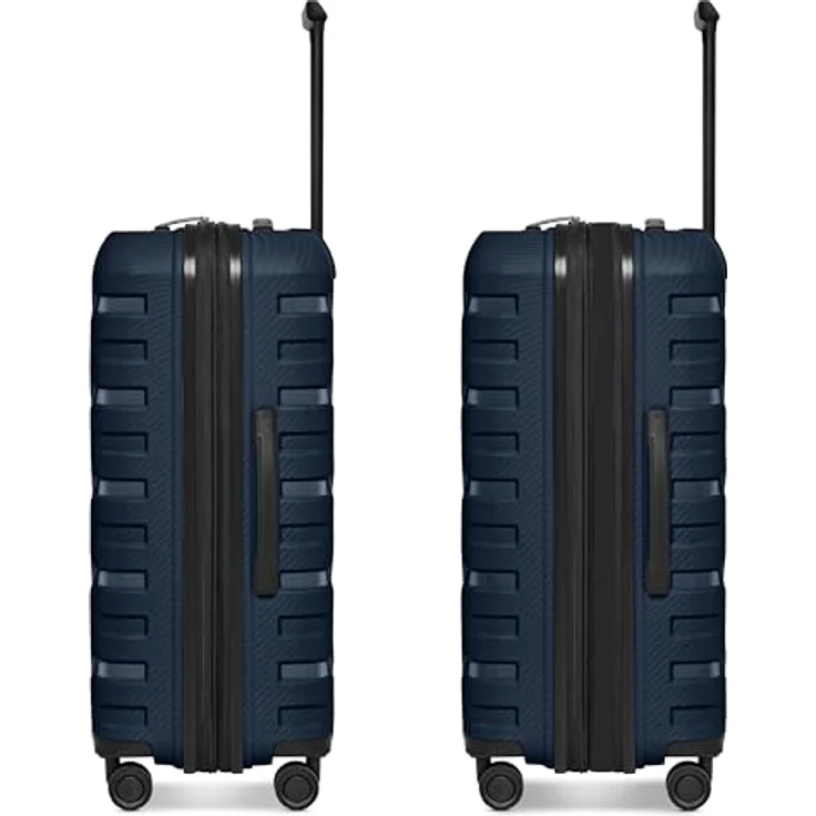 SMARTBOX Hartschalen Check-in Koffer | Mittelgroßer Trolley 45 x 28 x 66 cm von 71 auf 80 Liter erweiterbar | hochwertiges Polypropylen | 4 Doppelrollen & TSA-Schloss | leichte 3,8 kg (Edition 01) – Bild 2