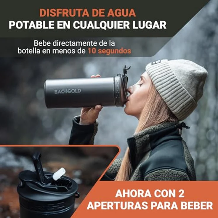 BACHGOLD® Wasserfilter Outdoor Wechselfilter XL, 2000L Kapazität, entfernt 99,99% Bakterien, filtert Viren, Partikel & Schwermetalle, Krisensicher – Bild 3