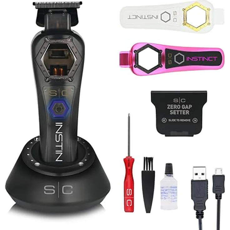 STYLECRAFT Professioneller Herren-Haarschneider Instinct Metal Trimmer, Dynamische Drehmomentsteuerung, 180 Min Autonomie, Verstellbare Klinge 0 Gap, Ganzmetall-Rückseite – Bild 1