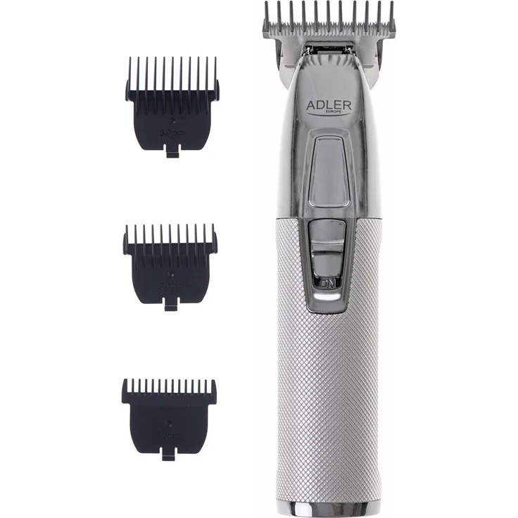 Adler AD 2836s USB-Trimmer, silber - Barttrimmer mit vielseitigen Schnittlängen und langlebigen Edelstahlklingen