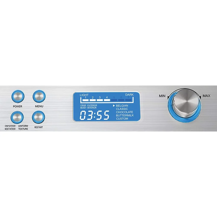 Gastroback 42424 Waffeleisen Advanced, 5 Verschiedene Programme, 7 Bräunungsstufen, Steuerung über LCD Display, 1.600 Wattd Control, Edelstahl, silber – Bild 5