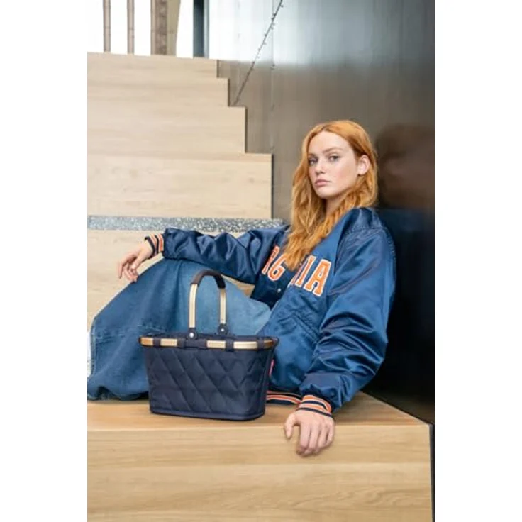 reisenthel Carrybag Shopper Tasche, 33.5 cm x 19.5 cm x 21 cm, 100% Polyester, blau – Bild 8