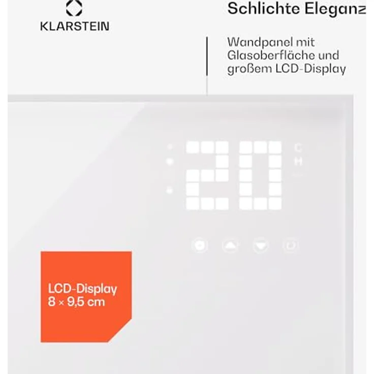 Klarstein Infrarotheizung mit Thermostat, 770W Elektroheizung, Smart Home Bild-Infrarotheizung zur Wandmontage, IR mit App-Steuerung & Erkennung offener Fenster, Feuchtraum Heizkörper – Bild 5
