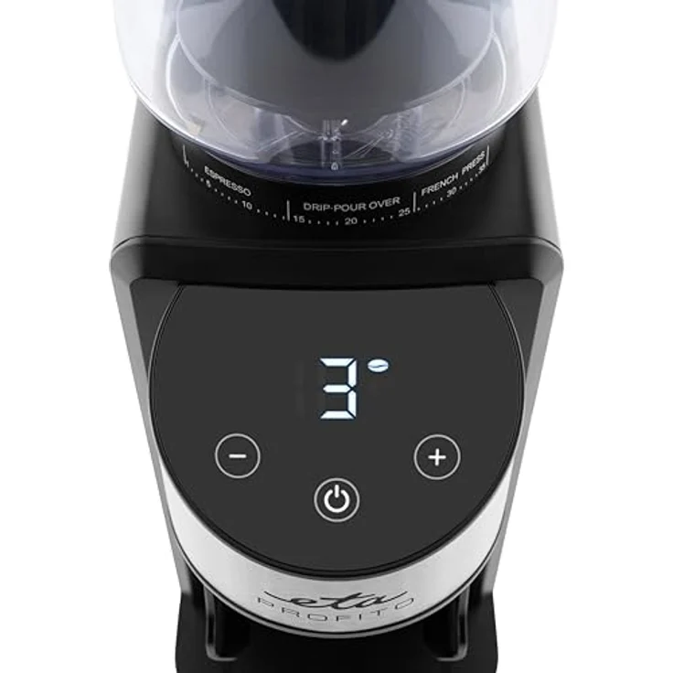 ETA Kaffeemühle Profito I 200 W I Kapazität 250 g I Display I 35 Mahlgrade I Konischen Mahlsteine I 16 Mahlgrade I Timer I Einstelbar Kaffeemenge 1-12 Tassen I einfache Reinigung – Bild 7