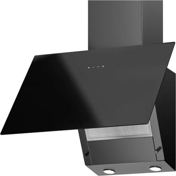 Oranier DHK660, Wandhaube 60 cm, schwarze Kopffrei-Haube mit Touch-Control Steuerung, 3 Leistungsstufen und weißer LED Anzeige – Bild 2