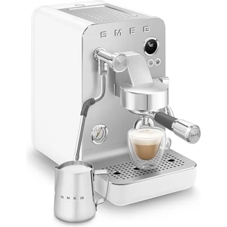 Smeg EMC02WHMEU Minipro-Espressomaschine, Plastic mit schnellem Aufheizen und leistungsstarker 15-Bar-Pumpe – Bild 3