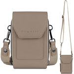 Bugatti Almata Crossover Börse, elegante Handtasche mit verstellbarem Schulterriemen, Braun