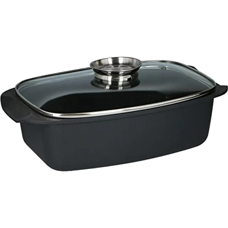 Aromabräter 5,5 L mit Glasdeckel Bratpfanne Gartopf neuetischkultur - Preisvergleich – Bild 1