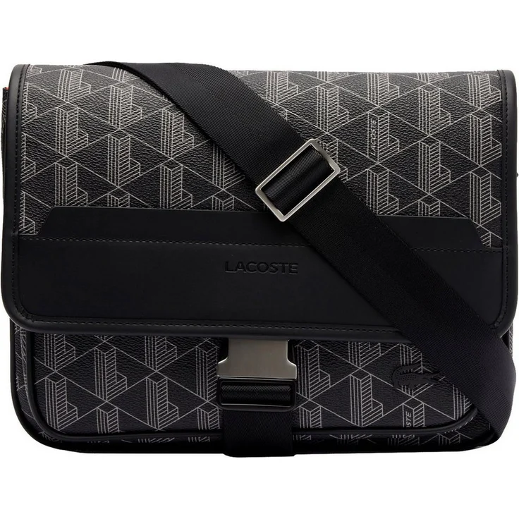 Lacoste Umhängetasche The Blend Messenger - Umhängetasche L 29 cm, Großes Hauptfach, Innenfach, Schlüsselanhänger - Schwarz – Bild 1