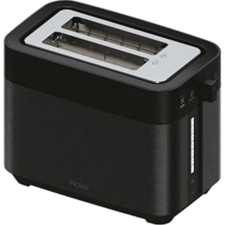 Haier Toaster aus Edelstahl, 2 Scheiben, 1150W I Extra tiefe Schlitze & Hebegriff zum Anheben gegen Verbrennung I Mit Anti-Staub-Deckel & 7 Bräunungsstufen für Brot, Baguette & Bagel [Serie 5- HTO5A3] – Bild 1