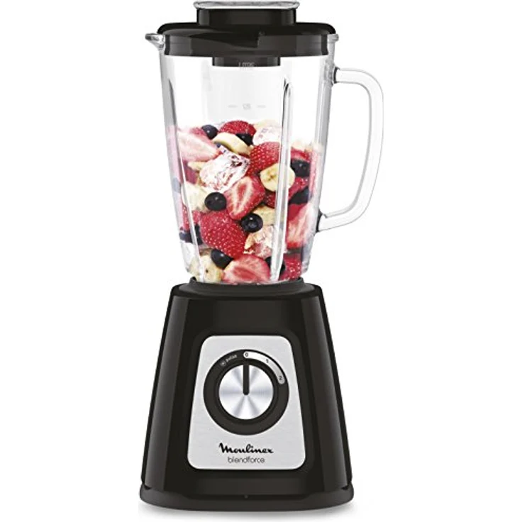 Moulinex LM430810 Blendforce Standmixer Glas 800 W Elektrisches Mixer Smoothie Eis, Crushed Obst, Gemüse, Schwarz – Bild 2