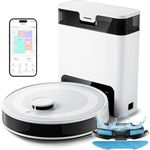 LEFANT M2 Pro Saugroboter mit Wischfunktion, Automatischer Staubentleerung, 5500 Pa Saugkraft, LiDAR-Navigation, App- & Sprachsteuerung, Weiß