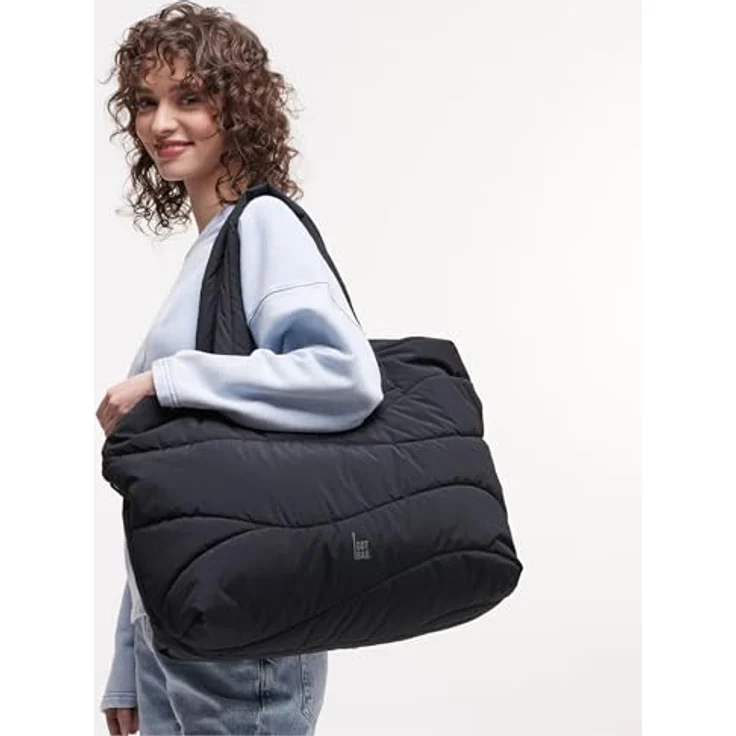 GOT BAG Everyday Bag Wavy Puffer Shopper Tasche, 48 cm, schwarz, 100% Nylon – Bild 4