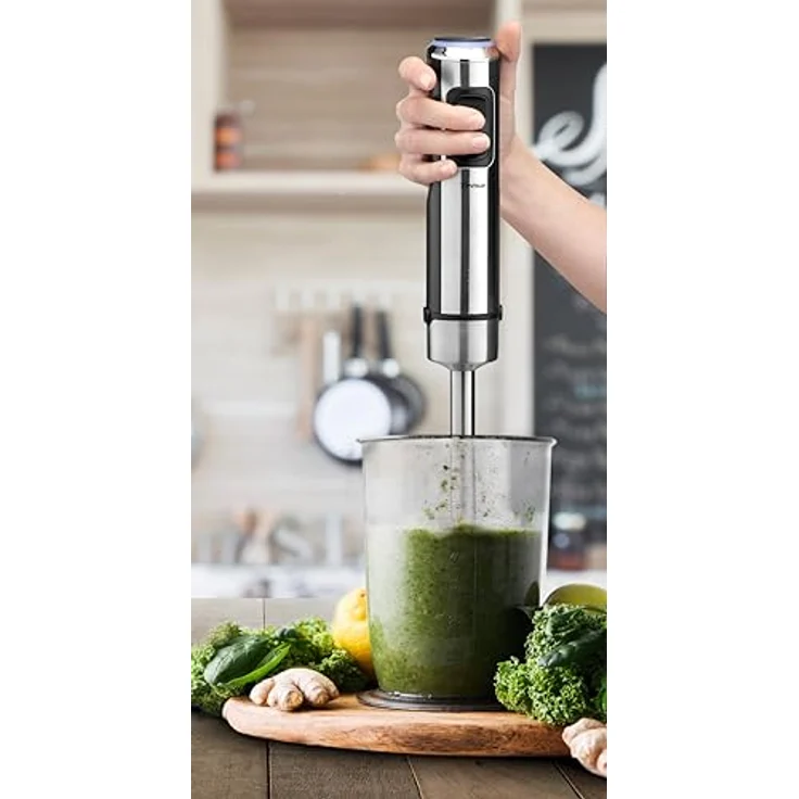 Trisa 4 Blade Mix, Stabmixer, Silber mit 1200W Motor – Bild 4