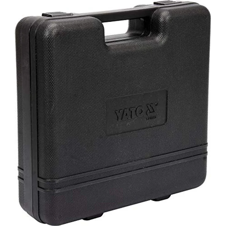 Yato Profi Klimaanlagen Druckuhr-Armatursatz 6 TLG, 2-Wege Manometer für R134a, präzise Druckmessung, robuste Stahlkonstruktion, inklusive 3 Gummischläuche, praktischer Koffer – Bild 3