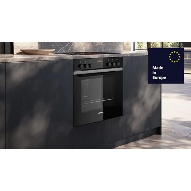 Siemens Einbau-Herd-Set PQ212KA10: EA64RGNA1E + HE273ABS3, selbstreinigender Backofen mit activeClean, 3D Heißluft, schwarz/Edelstahl – Bild 4