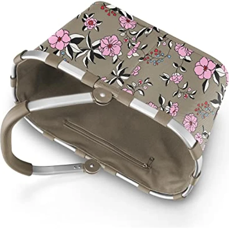 reisenthel carrybag garden taupe – Stabiler Einkaufskorb mit viel Stauraum und praktischer Innentasche – Elegantes und wasserabweisendes Design – Bild 4