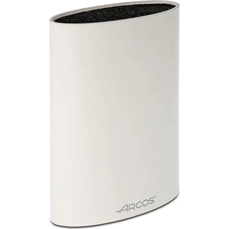ARCOS Ovaler Messerschutz für Messer bis 20 cm, Block aus thermoplastischem Gummi, 220 x 160 x 65 mm, Farbe Weiß