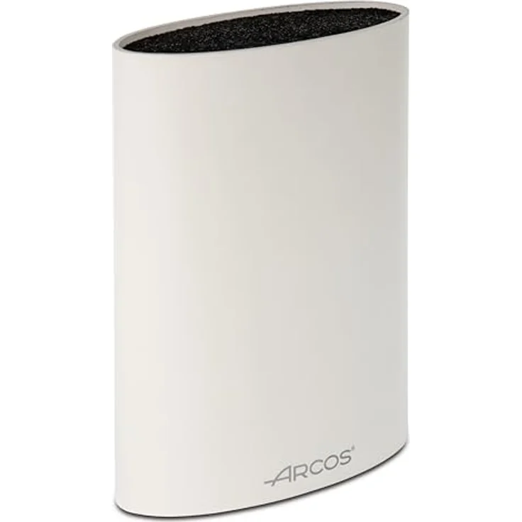 ARCOS Ovaler Messerschutz für Messer bis 20 cm, Block aus thermoplastischem Gummi, 220 x 160 x 65 mm, Farbe Weiß – Bild 1