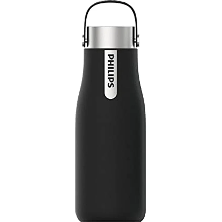 Philips Filtre Wasserfilter mit Smart UV-C LED-Technologie, tragbares Wasserreinigungsgerät, schwarz – Bild 1