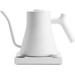 Fellow Stagg EKG Pro, elektrischer Wasserkocher mit Schwanenhalstülle, präzise Temperaturkontrolle, 1200 Watt, integrierter Brühzeit-Timer - Mattweiß