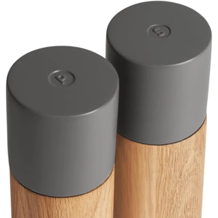 Springlane Salz-/Pfeffermühle 2er-Set aus Buchenholz und Beton, manuell, in Mint und Dunkelgrau – Bild 2