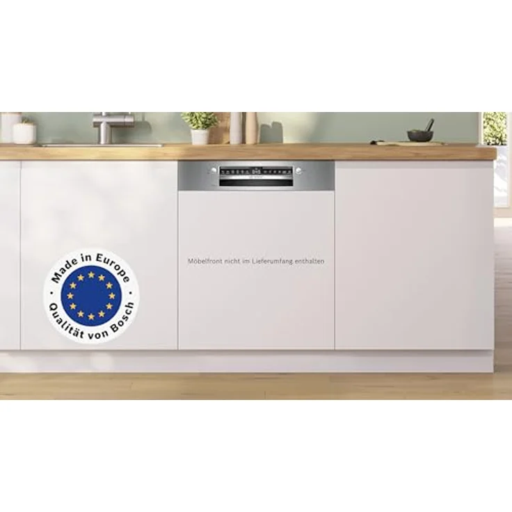 BOSCH SMI4HVS14E Serie 4, teilintegrierbarer Geschirrspüler, 598 mm, 46 dB (A), C, gebürsteter Stahl, VarioFlex-Körbe, Home Connect-App – Bild 3