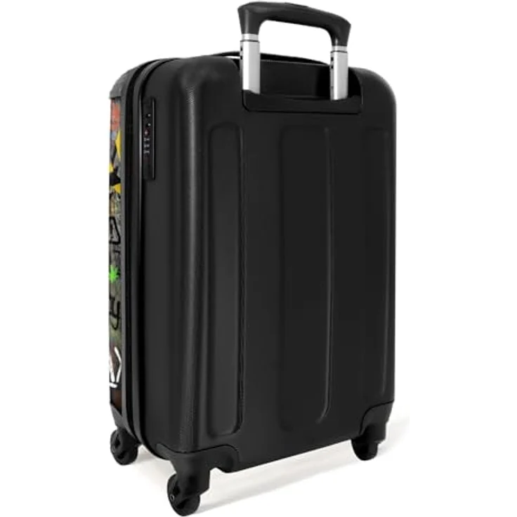 NoBoringSuitcases.com© Hartschalen-Trolley Mona Lisa umgeben von bunten Graffiti 55x35x20cm, 4 Rollen, Handgepäck Koffer mit 36 Liter Stauraum, Leichtgewicht 2,6kg, UV-beständiger Druck, ABS-Material, Polycarbonat Beschichtung, Hochglanzoberfläche, TSA-Zahlenschloss – Bild 3