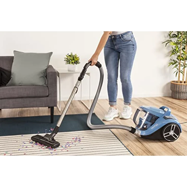 Rowenta RO4871 Compact Power XXL | Beutelloser Staubsauger | 2,5L Staubvolumen | Kompaktes Design | Extreme Saugleistung | Vacuum-Cleaner | Hocheffizienter Saugkopf | blau-silber – Bild 2