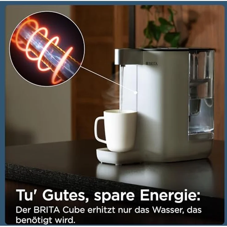 BRITA Heißwasserspender Cube, 4 l, 2150 W, einstellbares Tassenvolumen & Temperatur, MAXTRA PRO Filter, selbstreinigend, UV-C-Technologie – Bild 4