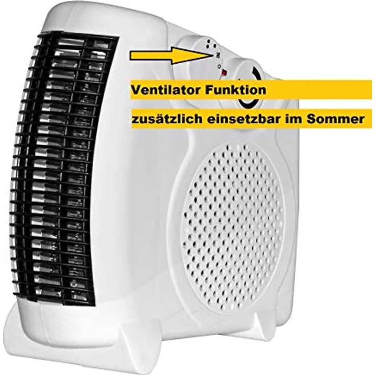 MAUK Heizlüfter 2000W Wärmewellenheizung Badezimmer Heizung Keramik Bad Heizer 2-Stufen - effektiv & leise – Bild 3