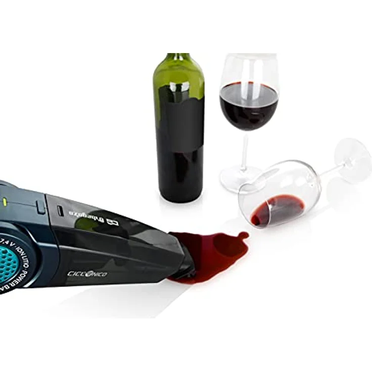 Orbegozo AP 1500 - Kabelloser Handstaubsauger, für Festes und Flüssiges, einstellbarer Griff, zyklonisches Saugersystem, 2200 mAh, inklusive drei Zubehörteilen, Schwarz – Bild 5