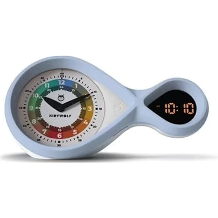 Kidywolf Wecker, duales Alarmsystem mit analog-digitaler Anzeige, lichtlesbar und strahlungsfrei, unendliche Form – Bild 4