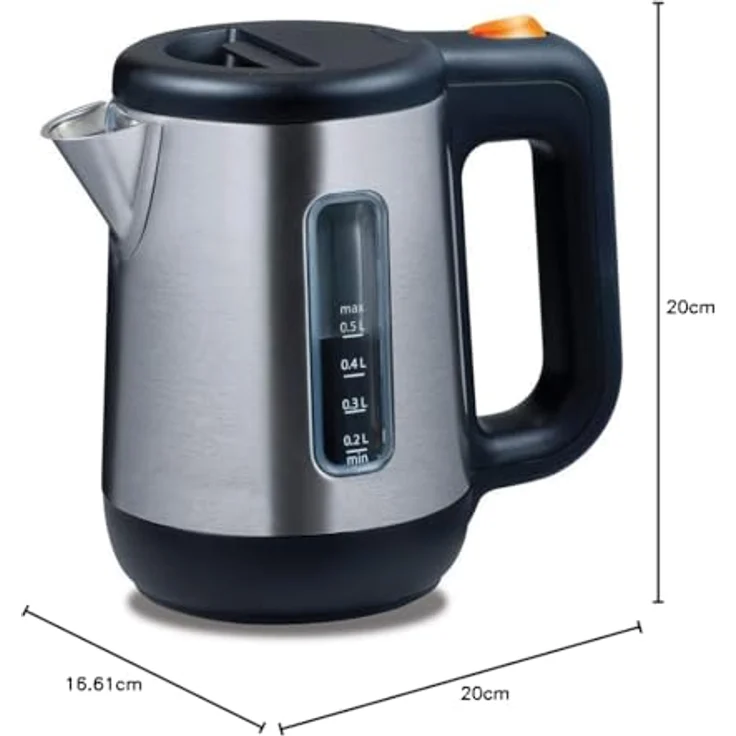 Kenwood 0WJKM07602 Mini- Wasserkocher (670-800 Watt - 0,5 Liter - Edelstahl) silber – Bild 6