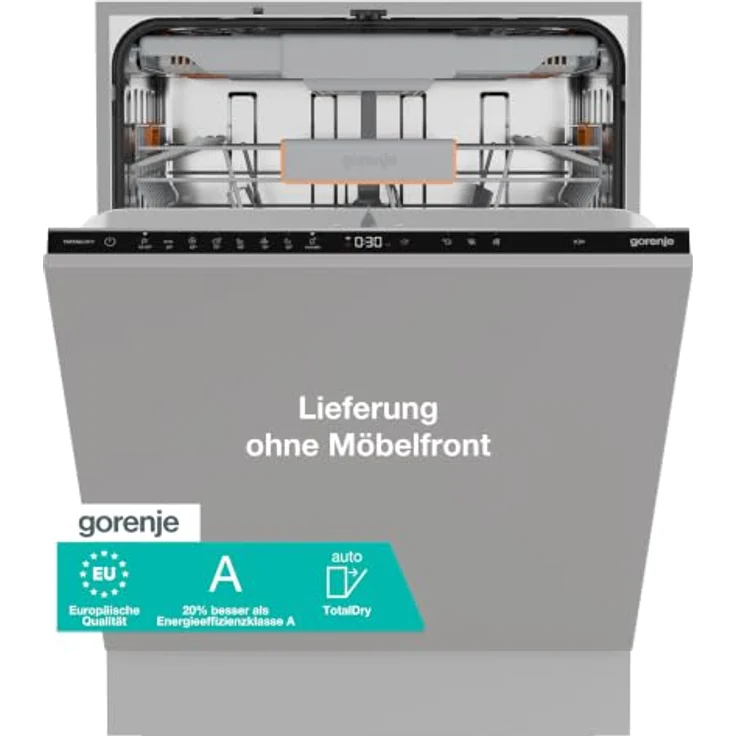 Gorenje GV6G63A60H vollintegrierter Geschirrspüler 60 cm, 16 Maßgedecke, EEK A, 7 Programme, TotalDry, BottleWash, FlexUse – Bild 1